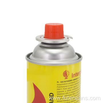 223g 225g 227g butane gas can with valve